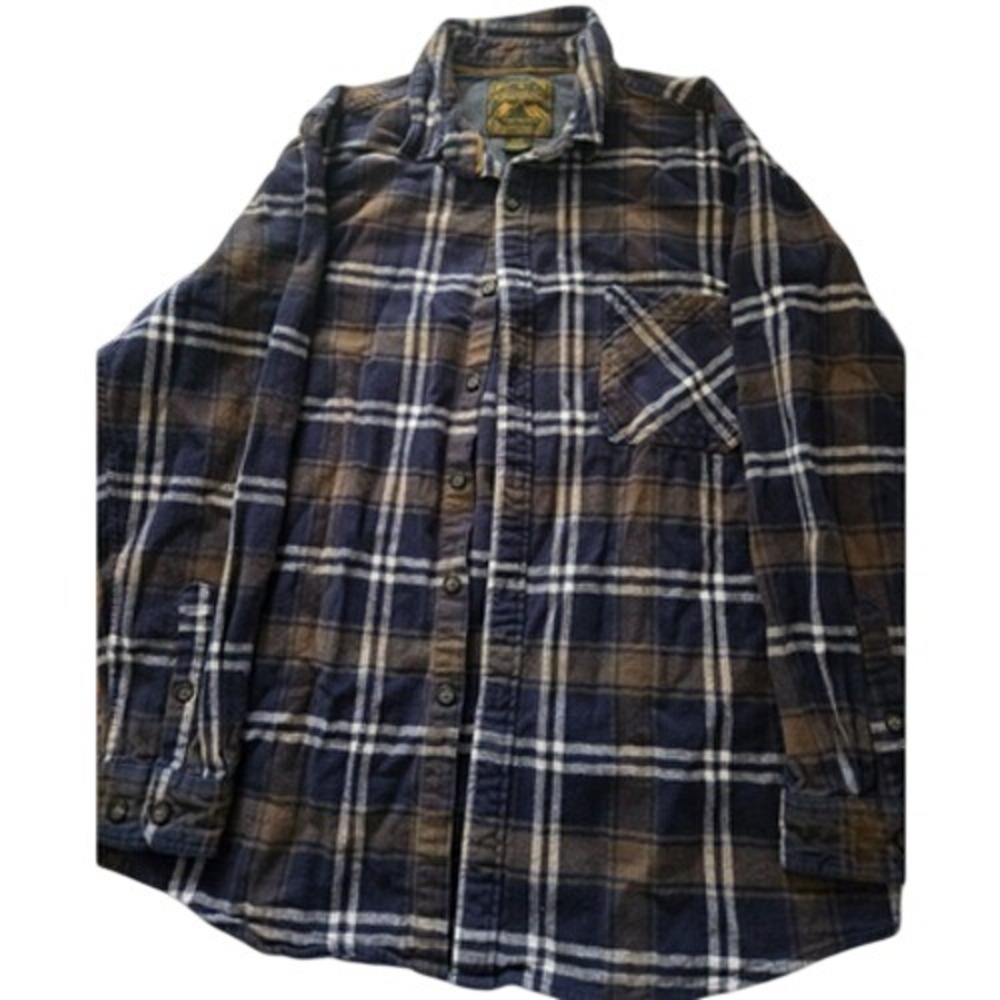 Anchorage Expedition Men's Flannel Shirt XL Plaid Long Sleeve Button Up